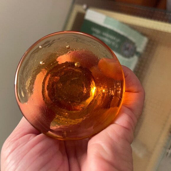 Fire Light Wine Glass Copper Goblet Hand Made Recycled Signed - Picture 2 of 4